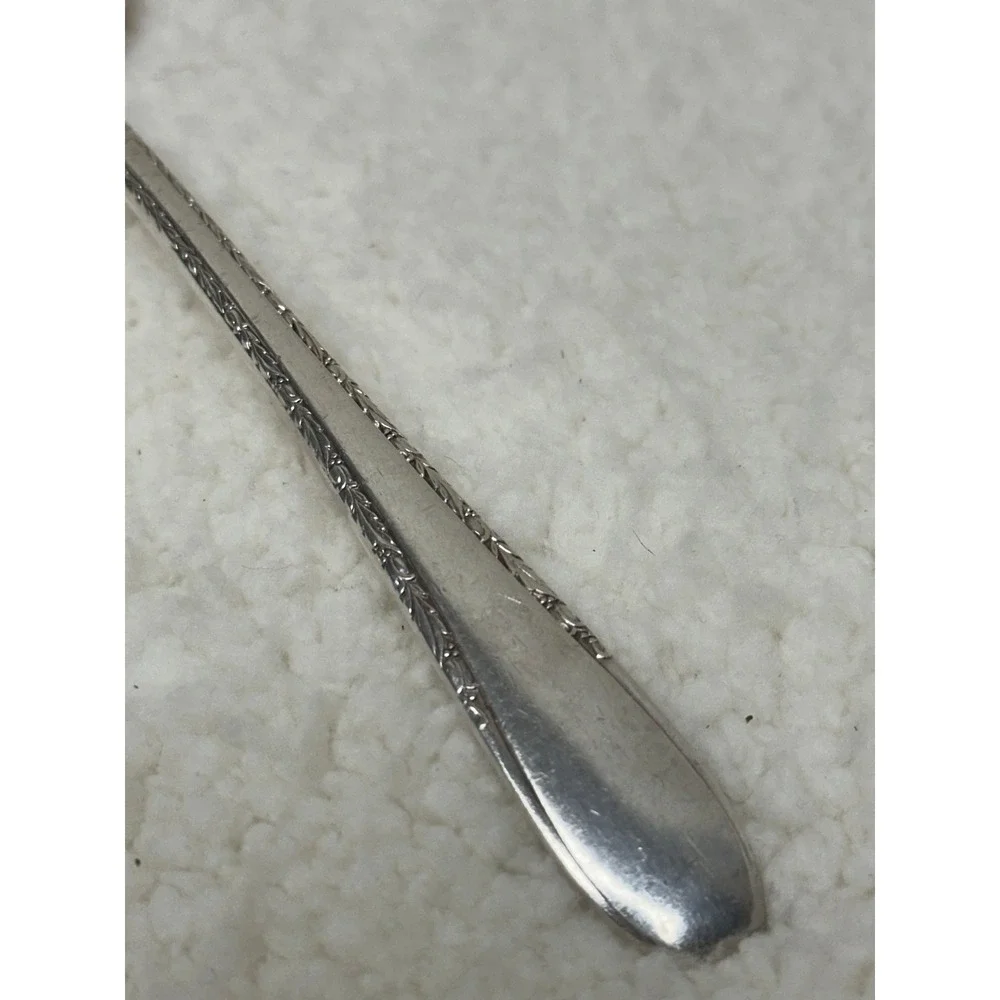 Gorham Silverplated Serving Spoon Silver Invitation Pattern 1940 Vintage 8.5
